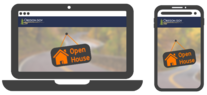 online open house icon showing phone and laptop