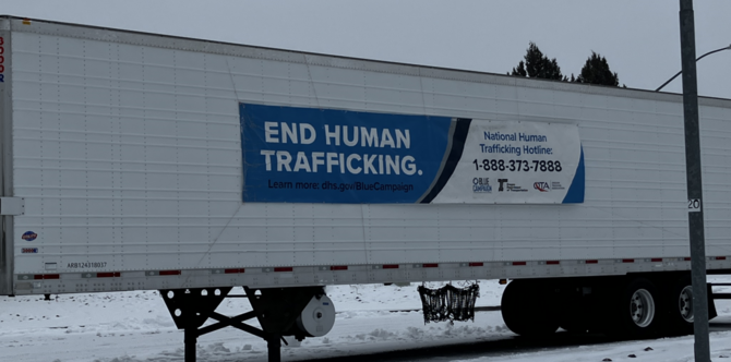 Human trafficking awareness banner
