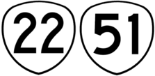 OR 22 and OR 51 highway signs
