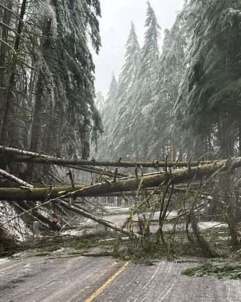 Example of what Jake Jensen was dealing with on U.S. 126W during the winter storm.