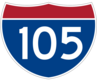 I-105 sign