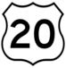 U.S. 20 highway sign