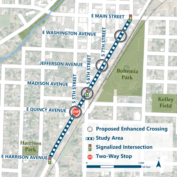 rendering of project area map in cottage grove