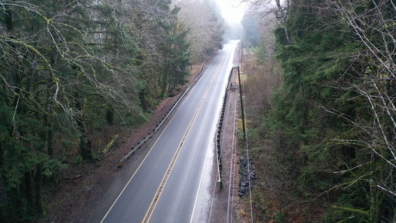 Aerial photo of Humbug bridge