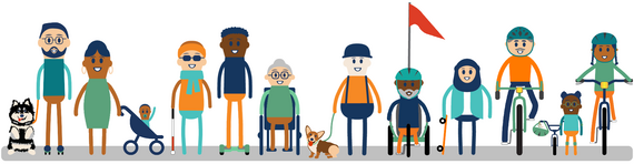 active and alternative transportation community icon