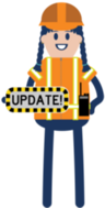 construction worker update icon