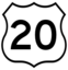 U.S. 20 sign