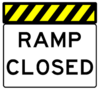 ramp closed sign