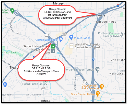 Ramp Closures_ I-5 SB Exit 294 on & off ramps and OR217 NB & SB Exit 6 on & off-ramps 