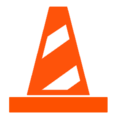 Orange safety cone.