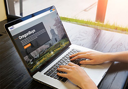 OregonBuys eProcurement on laptop