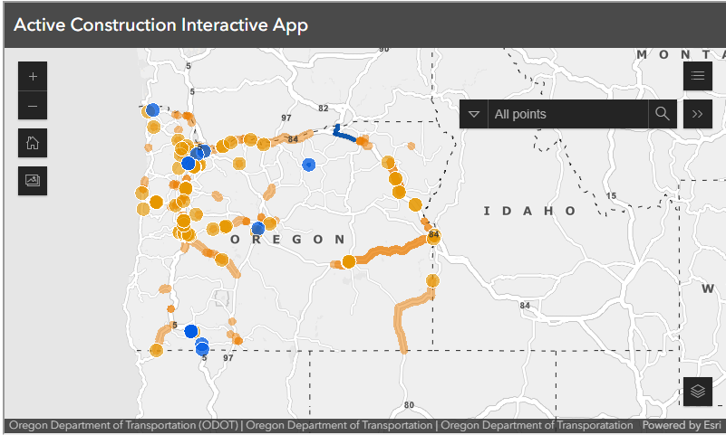 Interactive Construction Map Screenshot