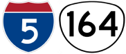 I-5 and OR 164 signs