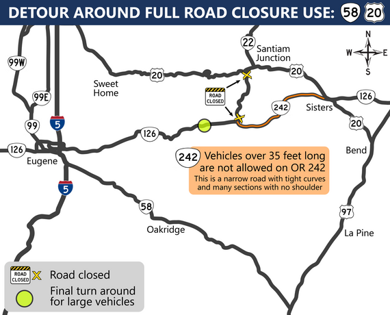 Project area map and closures