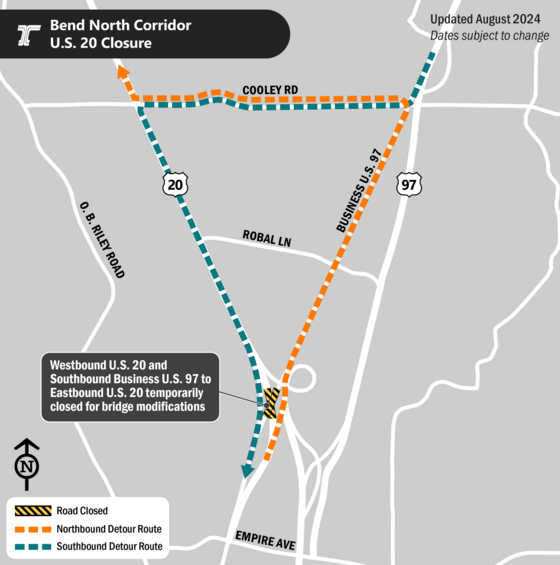 US 97 detours