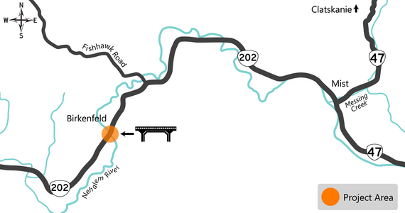 OR 202 project area map