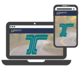 Laptop and cellphone icon