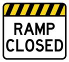 ramp closed sign icon