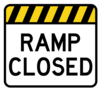 ramp closed sign