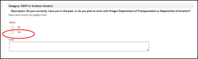 OregonBuys ODOT checkbox