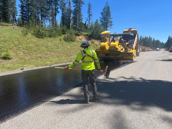 Chip seal in Tollgate July 2024