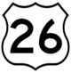 U.S. 26 highway sign