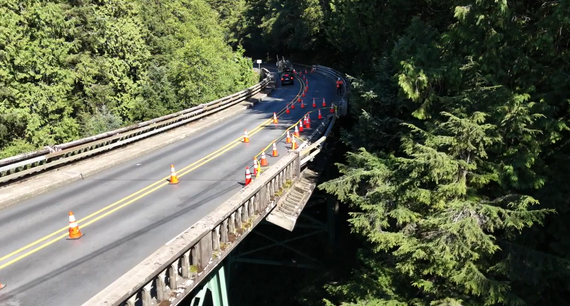 Photo of bridge damage