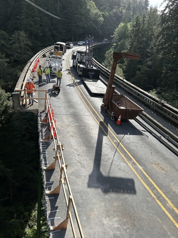 Necarney Creek Bridge repair of concrete sidewalk