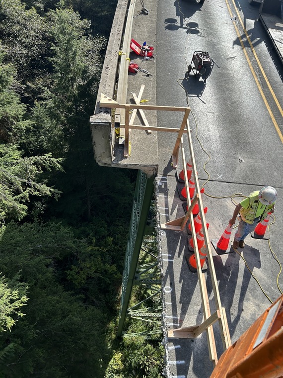 Work on Necarney Creek Bridge