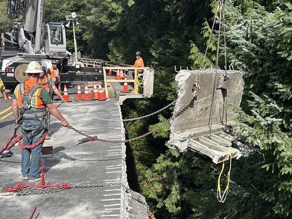 Work on Necarney Creek Bridge