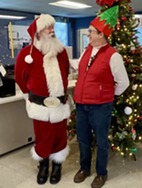 Santa Claus and DMV Administrator Amy Joyce