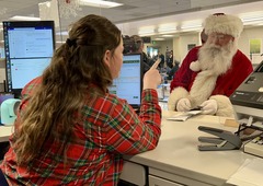 Santa at the DMV Counter