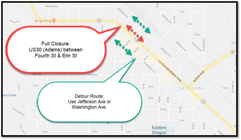 US30 Event closure between Fourth St & Elm St 