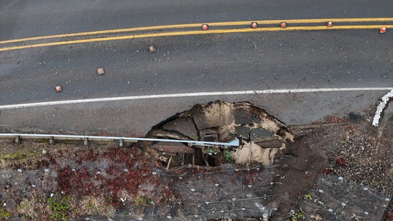 aerial photo of OR 131 slide