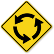 Icon of roundabout road sign