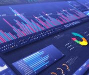 data and charts on a computer screen
