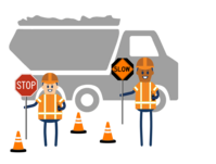 construction work zone icon