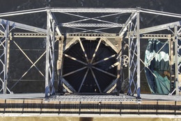 Overhead view of the turning mechanism