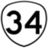 OR 34 highway sign