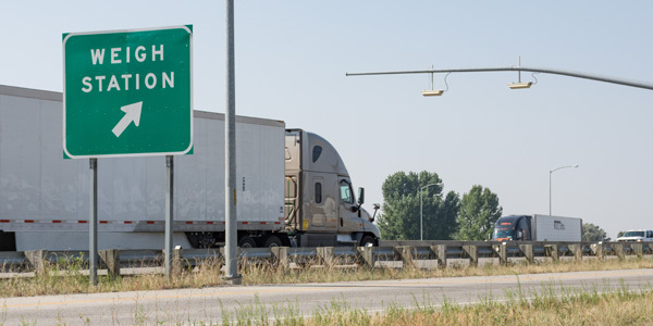 Truck bypassing weigh station