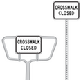 Icon of two kinds of crossing closed signs