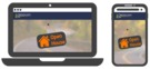 Laptop and cell phone with ONLINE OPEN HOUSE in center of both screens icon