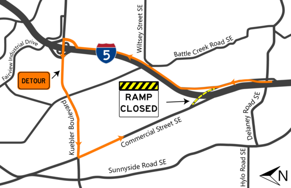 Detour map