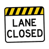 lane closed sign gif