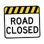 road closed sign gif