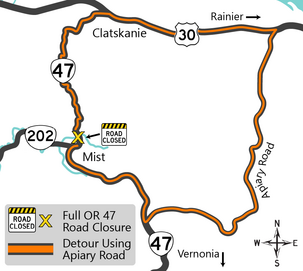 Detour map 