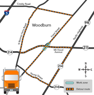 Detour map for semi trucks