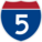 I-5 highway sign
