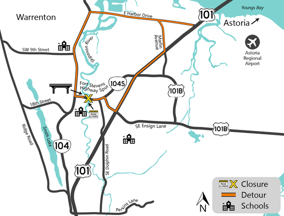 Detour map