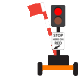 Gif of an automated flagging device